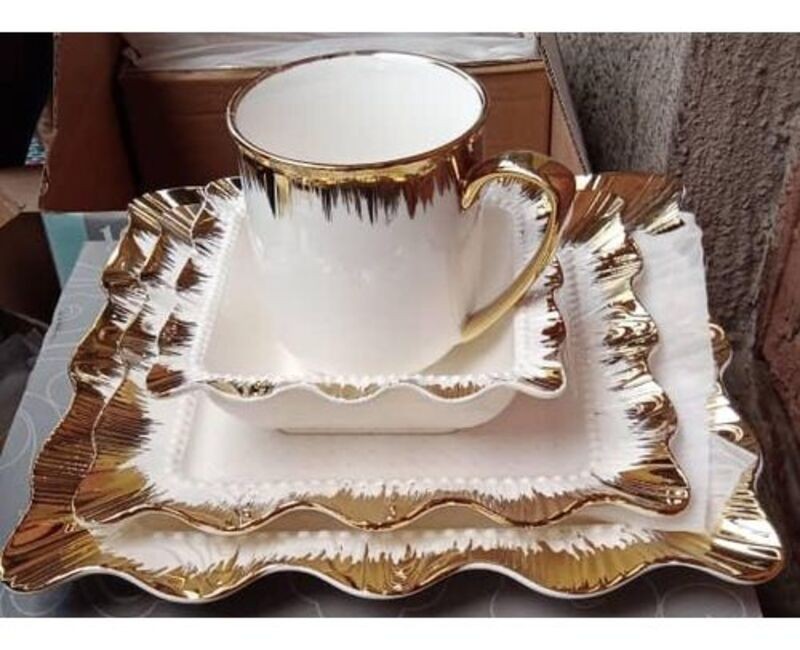CERAMIC DINNER PLATE SET WITH CUPS 16PCS  ₦250,000