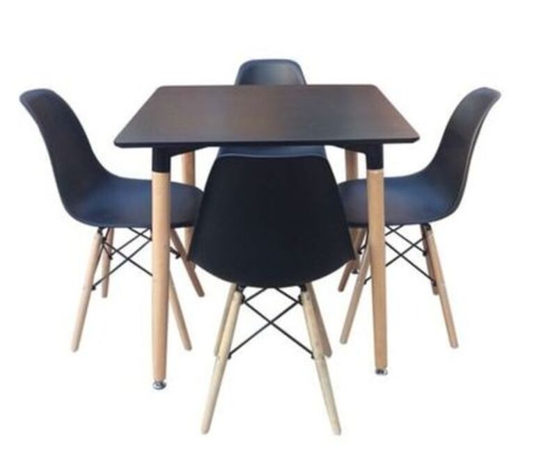 SQUARE DINNING TABLE + 4 STRONG PLASTIC CHAIRS ₦ 212,000