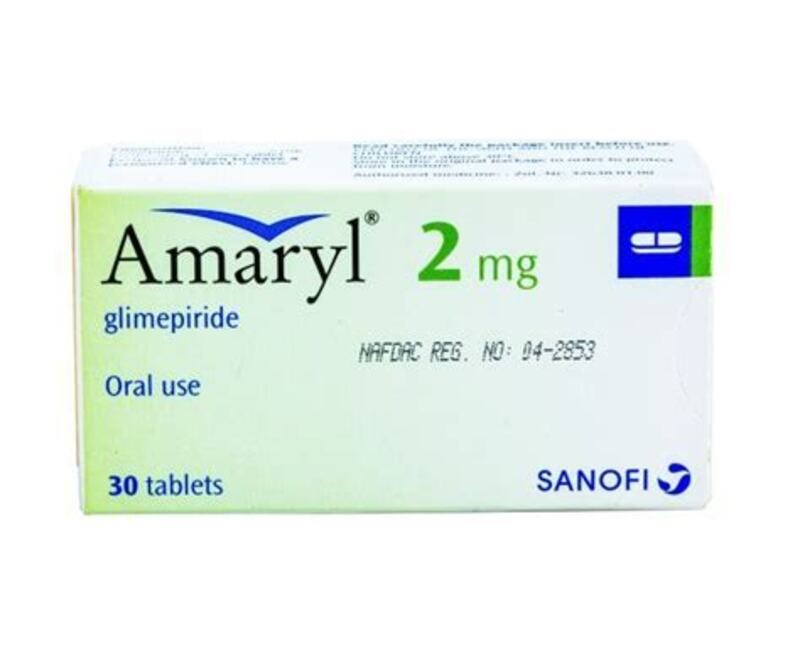 AMARYL 2MG X 30 TABS ₦8,030.00