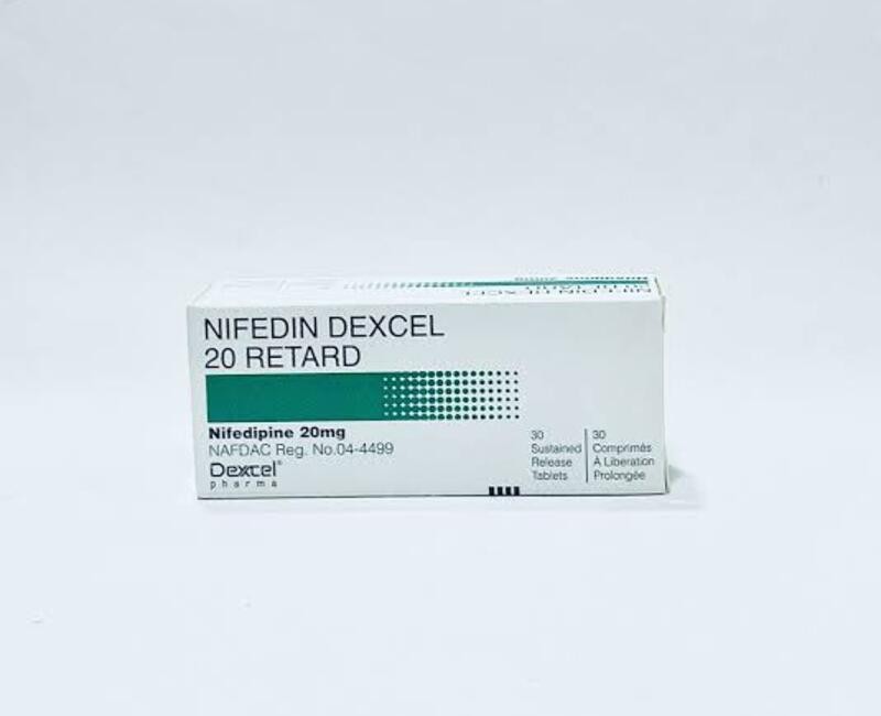 NIFEDIN DEXCEL 20MG X 30 ₦2,442.00